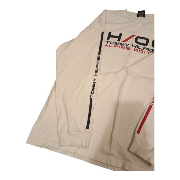 Tommy Hilfiger Alpine Vintage 90s Gear T Shirt Adult XXL White Long Sleeve Mens - Picture 4 of 11